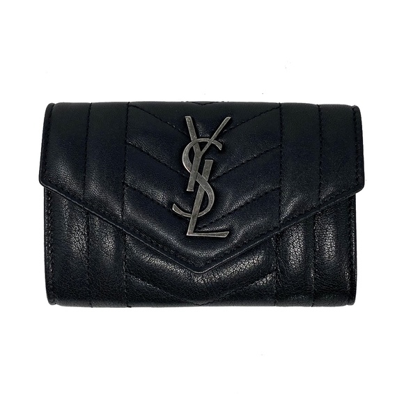 Saint Laurent Handbags - Saint Laurent Monogram Flap Leather Wallet